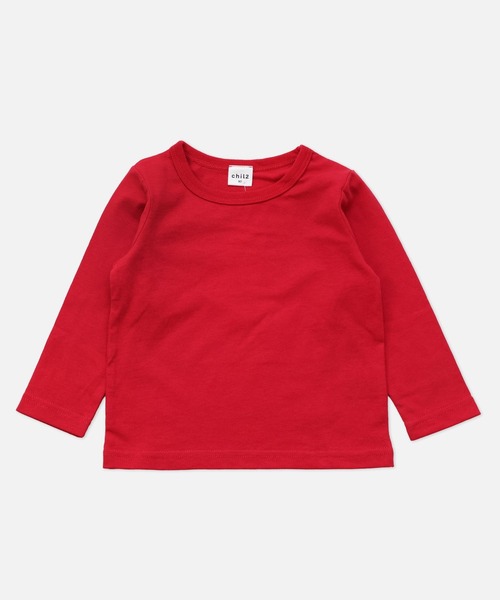 chil2（チルツー）の「全20色 コットン100％ 無地ロンT（Tシャツ/カットソー・キッズ・グレイッシュブルー/ベージュ/カーキ/グリーン/ブラック/マスタード/オレンジ/ラベンダー/オレンジ系その他/ライトイエロー/チャコールグレー/ワインレッド/ネイビー/サックスブルー/グレー/ホワイト/クリーム/スモークピンク/ミント/レッド・90cm/150cm/110cm/140cm/120cm/160cm/80ｃｍ/130cm/100cm）」の18枚目の写真