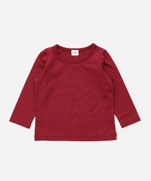 chil2（チルツー）の「全20色 コットン100％ 無地ロンT（Tシャツ/カットソー・キッズ・グレイッシュブルー/ベージュ/カーキ/グリーン/ブラック/マスタード/オレンジ/ラベンダー/オレンジ系その他/ライトイエロー/チャコールグレー/ワインレッド/ネイビー/サックスブルー/グレー/ホワイト/クリーム/スモークピンク/ミント/レッド・90cm/150cm/110cm/140cm/120cm/160cm/80ｃｍ/130cm/100cm）」の19枚目の写真