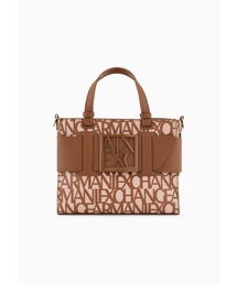 ARMANI EXCHANGE | 【A|X アルマーニ エクスチェンジ】BOXロゴバックル　ミニハンドバッグ（オールオーバーロゴ）(ハンドバッグ)
