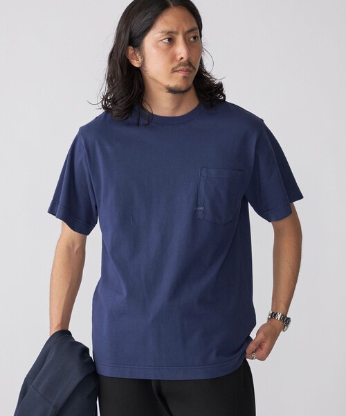 SHIPS(シップス)の「*SHIPS: マイクロ SHIPSロゴ オーバーダイ ポケット Tシャツ(Tシャツ/カットソー・メンズ・ライトグレー/ナチュラル/ダークグレー/ベージュ/ネイビー・SMALL/MEDIUM/LARGE/X-LARGE)」の5枚目の写真