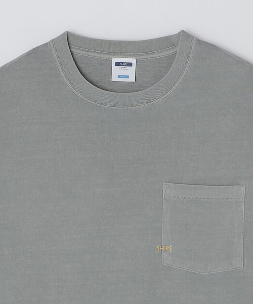 SHIPS(シップス)の「*SHIPS: マイクロ SHIPSロゴ オーバーダイ ポケット Tシャツ(Tシャツ/カットソー・メンズ・ライトグレー/ナチュラル/ダークグレー/ベージュ/ネイビー・SMALL/MEDIUM/LARGE/X-LARGE)」の8枚目の写真