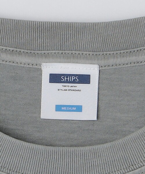 SHIPS(シップス)の「*SHIPS: マイクロ SHIPSロゴ オーバーダイ ポケット Tシャツ(Tシャツ/カットソー・メンズ・ライトグレー/ナチュラル/ダークグレー/ベージュ/ネイビー・SMALL/MEDIUM/LARGE/X-LARGE)」の11枚目の写真