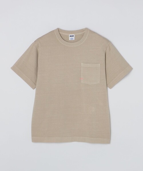 SHIPS: マイクロ SHIPSロゴ オーバーダイ ポケット Tシャツ（T