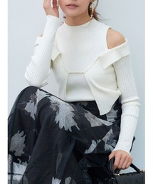 MERCURYDUO | カーデレイヤード風ドッキングニット(ニット/セーター)