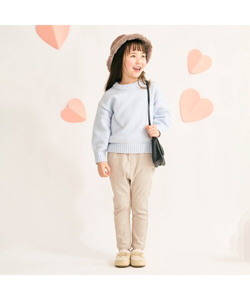 apres les cours（アプレレクール）の「リバーシブルファーバケットハット（ハット・キッズ・ブラウン/アイボリー・54/48/50/52）」の3枚目の写真