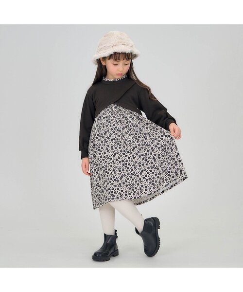 apres les cours（アプレレクール）の「リバーシブルファーバケットハット（ハット・キッズ・ブラウン/アイボリー・54/48/50/52）」の5枚目の写真