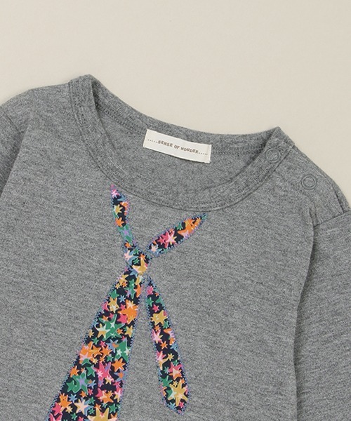 sense of wonder(センスオブワンダー)の「Hesperネクタイ長袖Tシャツ(Tシャツ/カットソー・キッズ・ライトブルー/チャコール・120cm/90cm/110cm/130cm/80cm/100cm)」の8枚目の写真