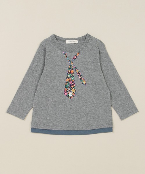 sense of wonder(センスオブワンダー)の「Hesperネクタイ長袖Tシャツ(Tシャツ/カットソー・キッズ・ライトブルー/チャコール・120cm/90cm/110cm/130cm/80cm/100cm)」の14枚目の写真