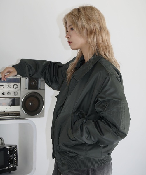 MSG（エムエスジー）の「Buyer's Select/CWU-45Pフライトジャケット（ミリタリージャケット・メンズ・ブラック/ベージュ/ライトグレー/カーキ・L/M/LL）」の13枚目の写真