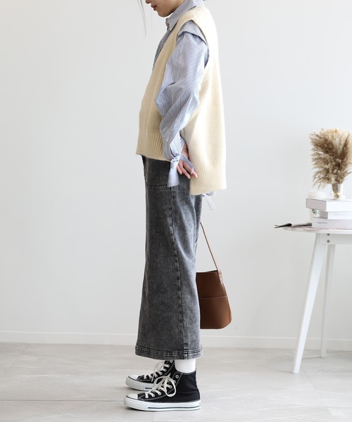 aimoha（アイモハ）の「2WAY袖取り外しオーバーシャツ（シャツ/ブラウス・レディース・ネイビー/ブルー/モカ/ブラック・FREE）」の21枚目の写真