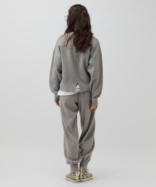 saloon（サルーン）の「SALOON(サルーン)/《再入荷・新色登場》スウェットライクニット【セットアップ可】（ニット/セーター・レディース・オフホワイト/グレー/ブラック/ピンク/ネイビー/ブラウン・FREE）」の15枚目の写真