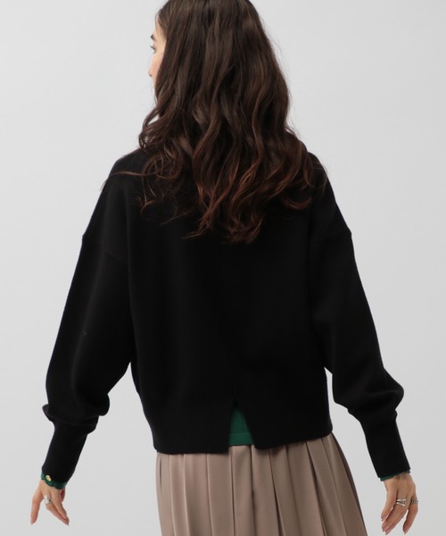 saloon（サルーン）の「SALOON(サルーン)/《再入荷・新色登場》スウェットライクニット【セットアップ可】（ニット/セーター・レディース・オフホワイト/グレー/ブラック/ピンク/ネイビー/ブラウン・FREE）」の17枚目の写真