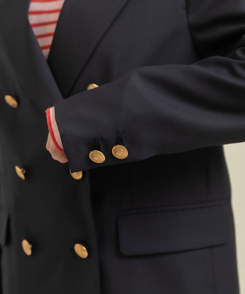 CHILD WOMAN（チャイルドウーマン）の「2/72トロ ダブル釦紺ブレザー（テーラードジャケット・レディース・ネイビー・FREE）」の22枚目の写真