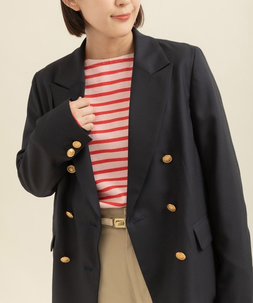 CHILD WOMAN（チャイルドウーマン）の「2/72トロ ダブル釦紺ブレザー（テーラードジャケット・レディース・ネイビー・FREE）」の18枚目の写真