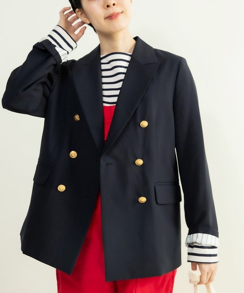 CHILD WOMAN（チャイルドウーマン）の「2/72トロ ダブル釦紺ブレザー（テーラードジャケット・レディース・ネイビー・FREE）」の13枚目の写真
