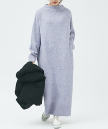 MIX調ニットロングワンピース