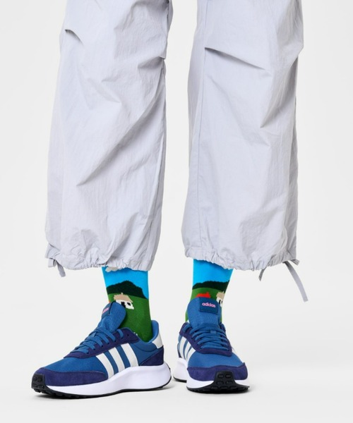 Happy Socks（ハッピーソックス）の「Happy Socks Little House On The Moorland クルーソックス 10231133（ソックス/靴下・レディース・ターコイズブルー・M/L）」の2枚目の写真