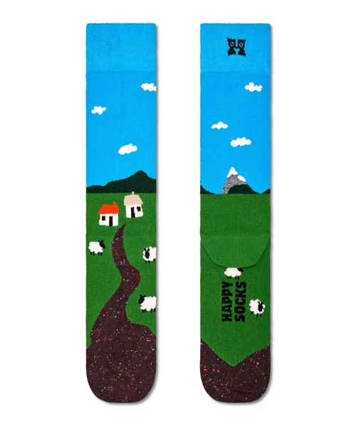 Happy Socks（ハッピーソックス）の「Happy Socks Little House On The Moorland クルーソックス 10231133（ソックス/靴下・レディース・ターコイズブルー・M/L）」の6枚目の写真