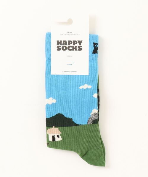 Happy Socks（ハッピーソックス）の「Happy Socks Little House On The Moorland クルーソックス 10231133（ソックス/靴下・レディース・ターコイズブルー・M/L）」の7枚目の写真