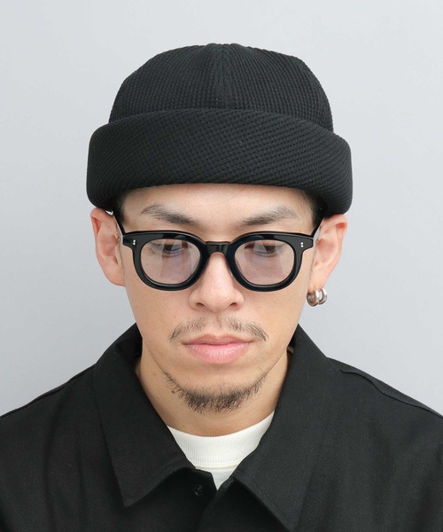 Mr.COVER(ミスターカバー)の「日本製 ワッフル サーマル ロールキャップ(キャップ・メンズ・ブラック/グレー/キナリ・FREE)」の7枚目の写真