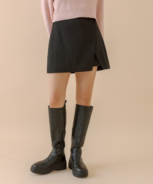 mline（エムライン）の「[mline]シンプルミニスカパン（スカート・レディース・アイボリー/チャコールグレー/ブラック・1/2）」の19枚目の写真