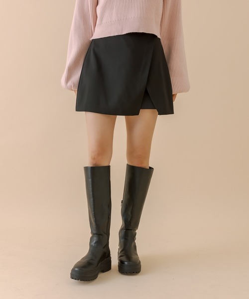 mline（エムライン）の「[mline]シンプルミニスカパン（スカート・レディース・アイボリー/チャコールグレー/ブラック・1/2）」の20枚目の写真