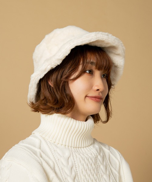 fort point(フォーポイント)の「【C-FORT POINT/フォートポイント】 ファーバケットハット(ハット・レディース・アイボリー/ブラック/グレー・FREE)」の9枚目の写真
