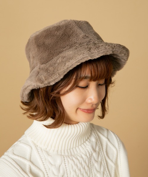 fort point(フォーポイント)の「【C-FORT POINT/フォートポイント】 ファーバケットハット(ハット・レディース・アイボリー/ブラック/グレー・FREE)」の6枚目の写真