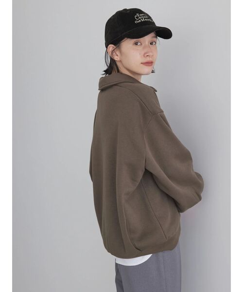 セール】スキッパー衿付き裏毛プルオーバー（Tシャツ/カットソー