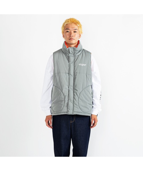 APPLEBUM(アップルバム)の「Military Innercotton Vest(ダウンベスト・メンズ・グレー/オリーブ/ネイビー・MEDIUM/X-LARGE/LARGE)」の4枚目の写真