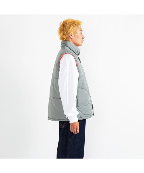 APPLEBUM(アップルバム)の「Military Innercotton Vest(ダウンベスト・メンズ・グレー/オリーブ/ネイビー・MEDIUM/X-LARGE/LARGE)」の5枚目の写真