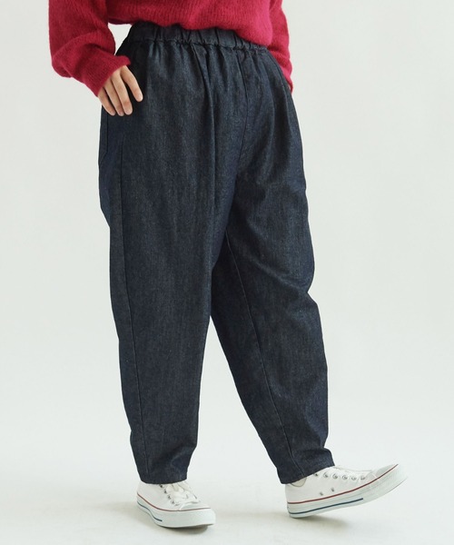 yuni（ユニ　）の「10oz デニム　コクーンパンツ 1701PT003241（デニムパンツ・レディース・インディゴブルー/ブラック・S/M）」の10枚目の写真