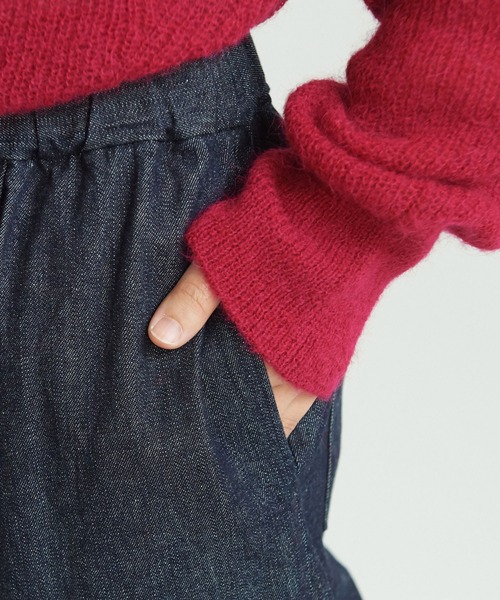 yuni（ユニ　）の「10oz デニム　コクーンパンツ 1701PT003241（デニムパンツ・レディース・インディゴブルー/ブラック・S/M）」の18枚目の写真