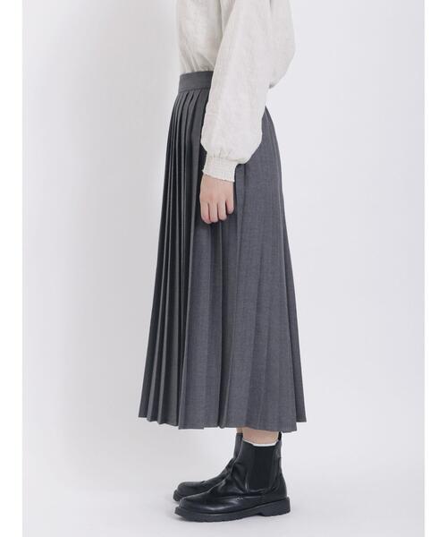 Samansa Mos2（サマンサ モスモス）の「TRプリーツスカート（スカート・レディース・チャコールグレー/ベージュ/レッド/グリーン・F）」の12枚目の写真