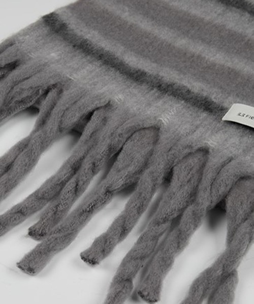 3.3 Field Trip （3.3フィールドトリップ）の「【UNISEX】3.3 Field Trip／マルチストライプ マフラー　2995801（マフラー・レディース・グレー/グリーン/キャメル・FREE）」の9枚目の写真
