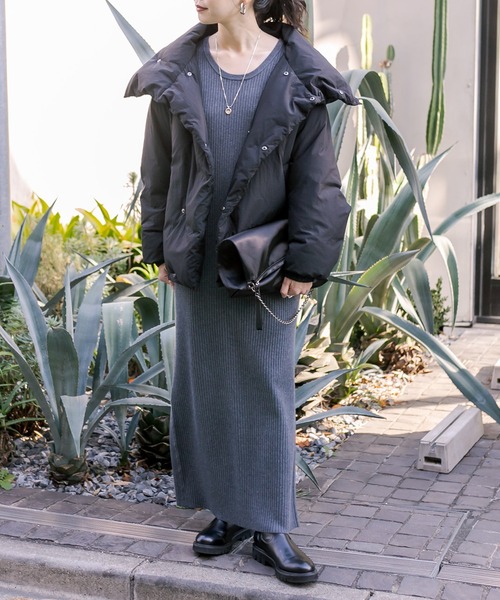 RIVE DROITE（リヴドロワ）の「2サイズ展開/リブニットワンピース