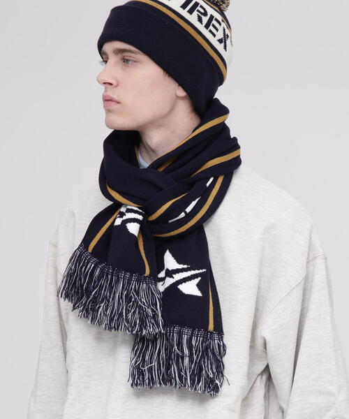 AVIREX(アヴィレックス)の「SOCCER MUFFLER / サッカー マフラー / AVIREX / アヴィレックス(マフラー・メンズ・ネイビー/ダークグリーン系・F)」の6枚目の写真