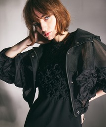 AULA（アウラ）の「【AULA】シアーギャザーショートブルゾン（ブルゾン）」