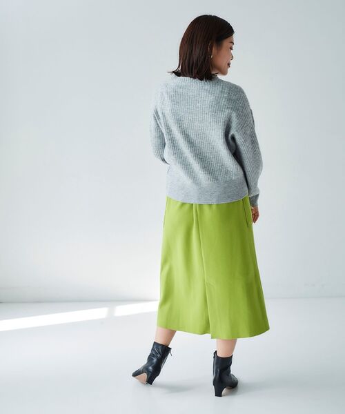 le.coeur blanc（ルクールブラン）の「ボトルネックラメリブニット（ニット/セーター・レディース・ライトグレー/ブルー/ベージュ・38）」の8枚目の写真