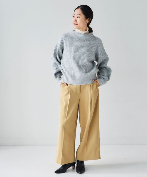 le.coeur blanc（ルクールブラン）の「ボトルネックラメリブニット（ニット/セーター・レディース・ライトグレー/ブルー/ベージュ・38）」の17枚目の写真