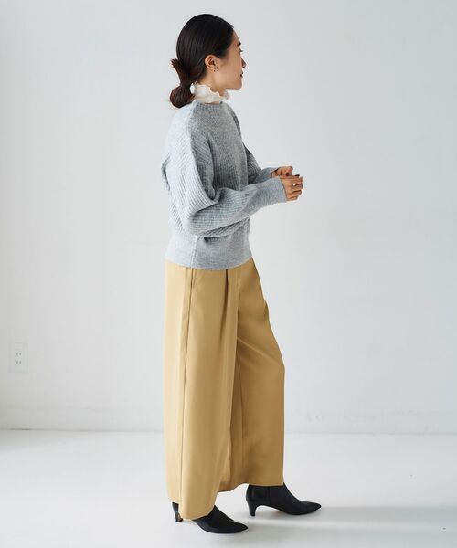 le.coeur blanc（ルクールブラン）の「ボトルネックラメリブニット（ニット/セーター・レディース・ライトグレー/ブルー/ベージュ・38）」の18枚目の写真