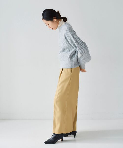 le.coeur blanc（ルクールブラン）の「ボトルネックラメリブニット（ニット/セーター・レディース・ライトグレー/ブルー/ベージュ・38）」の19枚目の写真