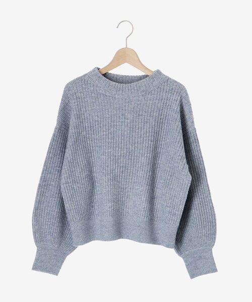 le.coeur blanc（ルクールブラン）の「ボトルネックラメリブニット（ニット/セーター・レディース・ライトグレー/ブルー/ベージュ・38）」の21枚目の写真