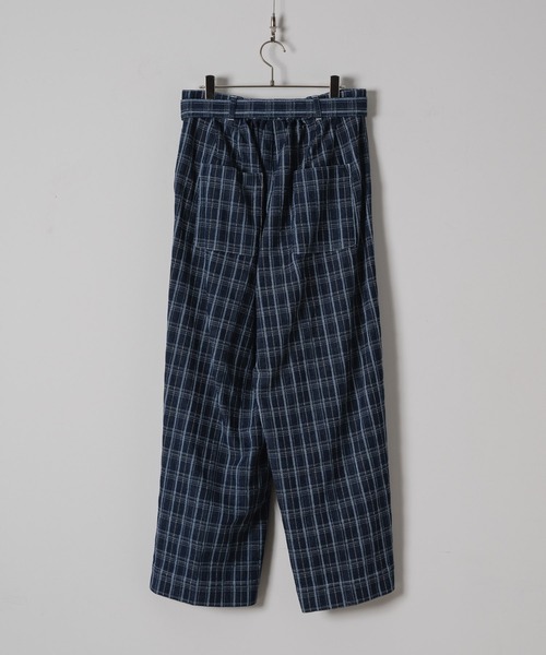 CASPER JOHN（キャスパージョン）の「Belted check denim pants/ベルテッドチェックデニムパンツ（デニムパンツ・メンズ・インディゴブルー/ダークインディゴブルー・SMALL/X-SMALL/LARGE/MEDIUM）」の22枚目の写真