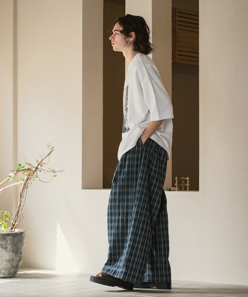 CASPER JOHN（キャスパージョン）の「Belted check denim pants/ベルテッドチェックデニムパンツ（デニムパンツ・メンズ・インディゴブルー/ダークインディゴブルー・SMALL/X-SMALL/LARGE/MEDIUM）」の18枚目の写真