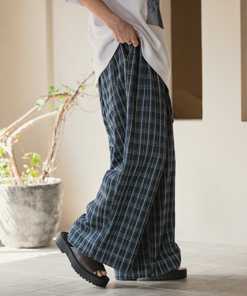 CASPER JOHN（キャスパージョン）の「Belted check denim pants/ベルテッドチェックデニムパンツ（デニムパンツ・メンズ・インディゴブルー/ダークインディゴブルー・SMALL/X-SMALL/LARGE/MEDIUM）」の15枚目の写真