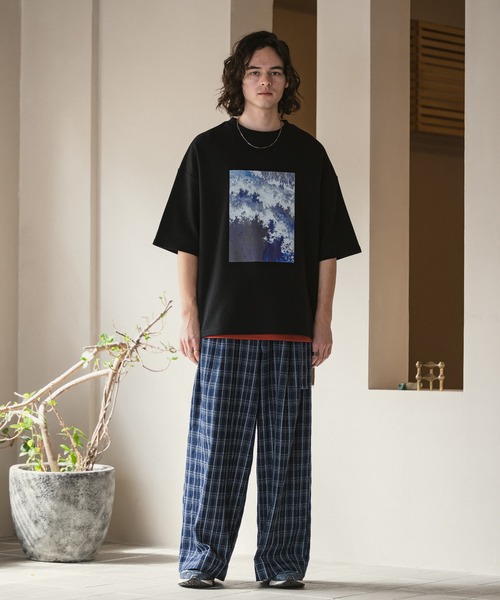 CASPER JOHN（キャスパージョン）の「Belted check denim pants/ベルテッドチェックデニムパンツ（デニムパンツ・メンズ・インディゴブルー/ダークインディゴブルー・SMALL/X-SMALL/LARGE/MEDIUM）」の8枚目の写真