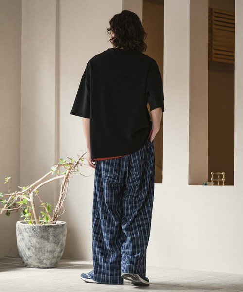 CASPER JOHN（キャスパージョン）の「Belted check denim pants/ベルテッドチェックデニムパンツ（デニムパンツ・メンズ・インディゴブルー/ダークインディゴブルー・SMALL/X-SMALL/LARGE/MEDIUM）」の10枚目の写真