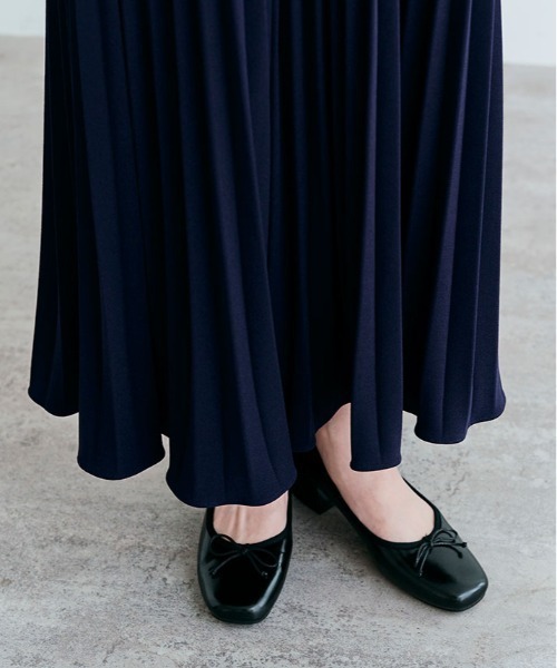 kirakiraShop(キラキラショップ)の「「mochiz」全方向 ストレッチ プリーツ 切り替え ワンピース(ワンピース・レディース・ブラック/ブラウン/ネイビー/ベージュ/ライトベージュ/チャコール・FREE)」の19枚目の写真