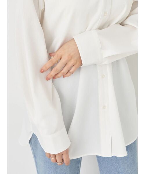 earth music&ecology（アースミュージックアンドエコロジー）の「2wayオーバーシャツ（シャツ/ブラウス・レディース・オフホワイト/ブルー/チェック・FREE）」の10枚目の写真